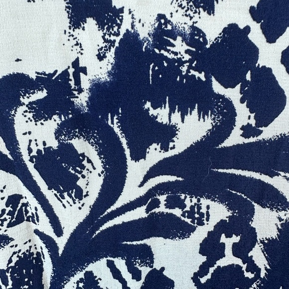 🆕 Zara Basic blue and white print long sleeve tunic top size large - Picture 8 of 10